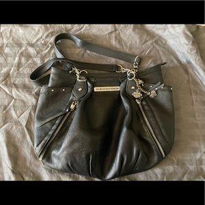 Harley-Davidson black leather purse